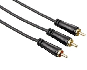 Hama HQ 7,5m Subwoofer-Kabel 2x Cinch-Stecker auf 1x Stecker Y-Kabel 1-2 Sub - Bild 1 von 3