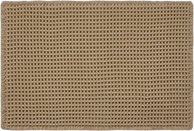 Вафельный коврик для ванной 30 x 20 дюймов богемный ковер, нескользящий моющийся суперабсорбент - Изображение 1 из 4