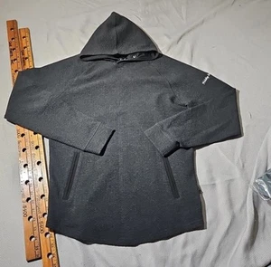 Swannies Hoodie Mens Medium Black Golf Camden Pullover Honeycomb Textured - Picture 1 of 13