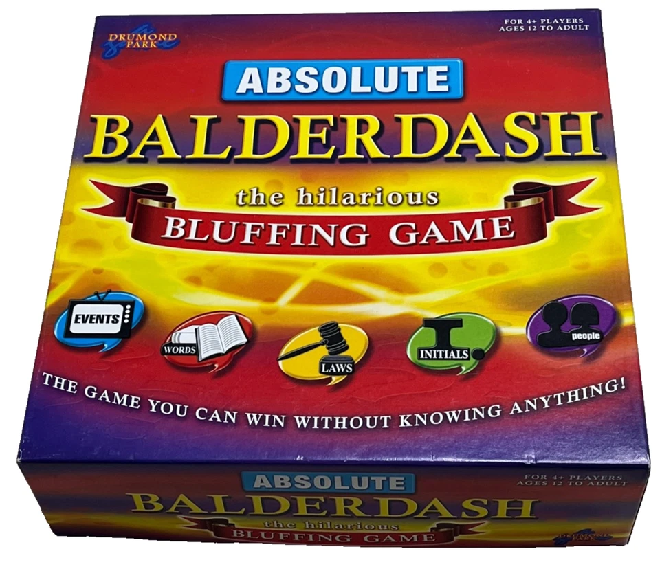 ABSOLUTE BALDERDASH : The Bluffing Game - By Drumond Park - New Sealed Contents - Image 1 of 4