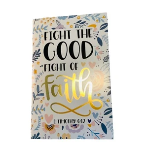 Bible Journaling 64 Page Journal Planner Bible Study Notebook w/Scriptures Fight - Picture 1 of 3