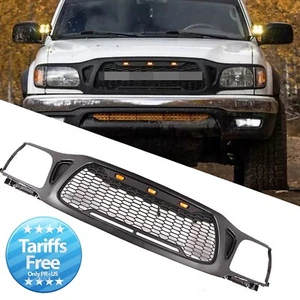 Front Bumper Grille Fit For 2001-2004 TOYOTA TACOMA Grill With LED Light Black - Bild 1 von 11