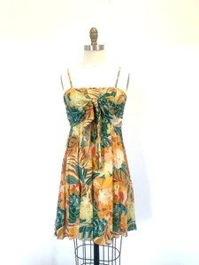 Ripcurl Ladies Brazilian Soul Cover Up Beachy Short Floral Print Dress Size S - Picture 1 of 11