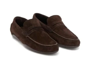 Harrys Of London Basel kudu Suede Penny Loafers Espresso Size uk 4 eu 38 - Picture 1 of 11