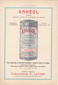 Frankreich, 1920er, Apotheke/Medizin Werbeflyer - Arheol, P. Astier Paris - Bild 1 von 2