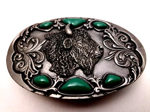 Arroyo Grande Buckle Co Buffalo Bison Pewter Belt Buckle 1992 USA - Picture 1 of 8