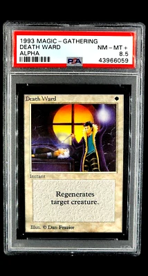 1993 MtG Magic the Gathering Alpha Death Ward White Instant PSA 8.5 NM-MT+ POP 5 - Image 1 of 4