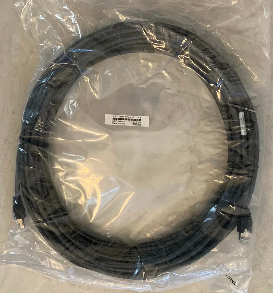 IBM 41V0143 15M/50FT RJ45 CAT5 HMC ETHERNET NETWORK CABLE - Image 1 of 4
