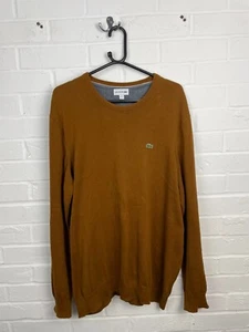 Lacoste Burnt Orange Rundhals Strickpullover Pullover US XXL UK XL #CS - Bild 1 von 5