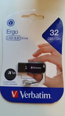 10 Pack Verbatim 32GB ERGO USB FLASH DRIVE BLACK (VER70876) - Image 1 of 2