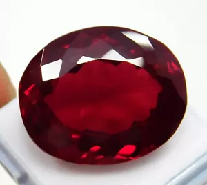 Natural 59 Ct Precious Red Mozambique Ruby Oval Cut Loose Gemstone Certified - Picture 1 of 7