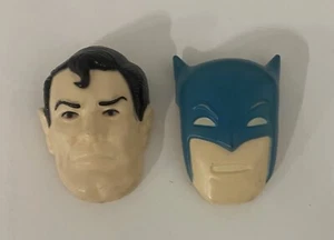 Vintage 1977 Superman Batman Plastic DC Comics Wilton Cake Toppers Hong Kong - Picture 1 of 5