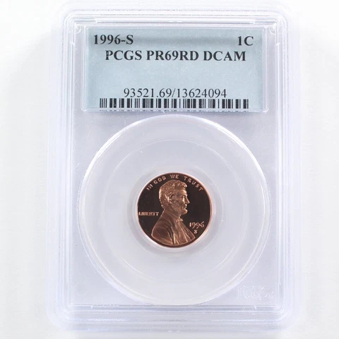 1996 S LINCOLN MEMORIAL PENNY PCGS PROOF 69 RED DEEP CAMEO US CENT COIN Cover