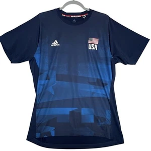 Adidas Primeblue USA Volleyball Performance T-Shirt Men’s Large - Picture 1 of 6