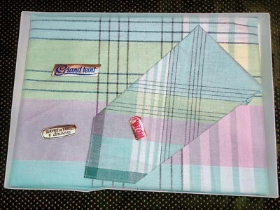  Nappe et serviettes 6 couverts NEUF dans emballage d'origine Vintage  - Photo 1/4