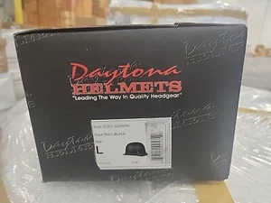 Daytona Helmets Motorcycle Half Helmet German- Dull Black - LARGE - Picture 1 of 15