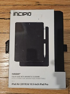 NIB INCIPIO iPad 9.7" 2017 2018 FoliO CoveR CasE MagnetiC ClosurE BlacK FaradaY - Image 1 of 2