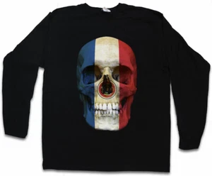 CLASSIC PARAGUAY SKULL FLAG LANGARM T-SHIRT Banner - Picture 1 of 1