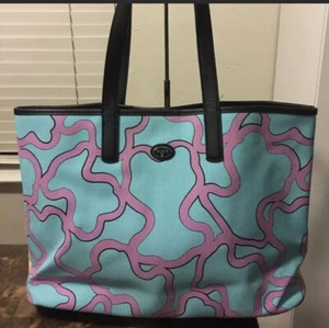 Tous Agua Blue And Yellow Color Block Kaos Purse - Picture 1 of 3