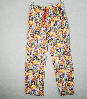 Nickelodeon Hombres Ropa de Dormir Grande Amarillo Pijama Pantalones Dibujos Animados Todos los Bolsillos Foto 1 de 4