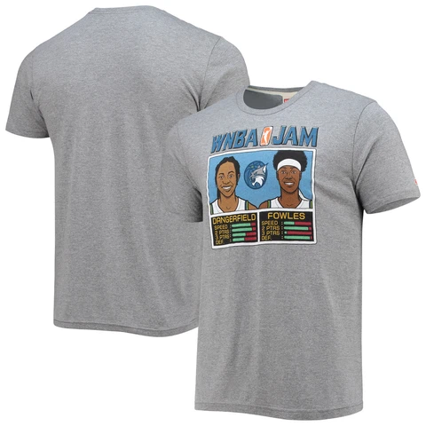 Men's Homage Dangerfield & Fowles Gray Minnesota Lynx Jam T-Shirt Cover