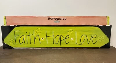 NEW Storysquares Topper Faith, Hope, Love 17” Demdaco Story Squares 13803 - Image 1 of 4
