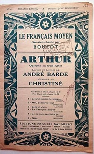Partition alt partitur sheet music = Boucot - Le Français moyen - Picture 1 of 2
