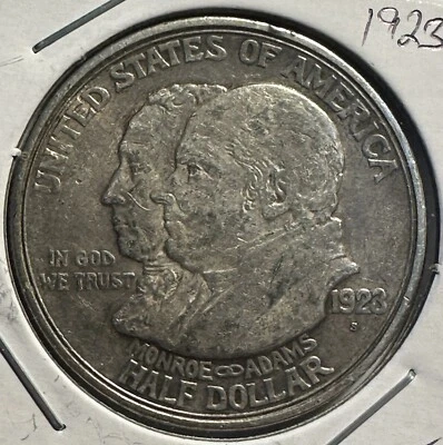 1923-S MONROE/ADAMS HALF DOLLAR - (P12-5) - Image 1 of 3