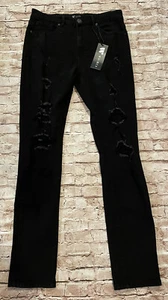 NWT Waimea Skinny Fit Destroyed Black Jeans Mens 32 X 32 - Picture 1 of 11