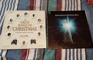 Lot of 2 Records, A Christmas Album by Barbra Streisand (Vinyl) + Great Songs - Picture 1 of 12