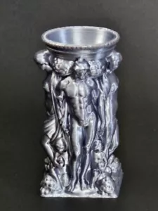 Vase with antique ornament height 4.13 inches-10.5 cm - Picture 1 of 22