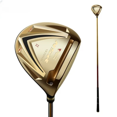 Men Professional Golf Clubs High Rebound Angle Adjustable Golden Black New - Image 1 of 4