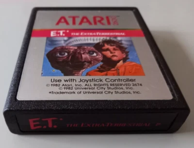 RARE! Jeu Atari 2600 "E.T. The Extra-Terrestrial" en loose version PAL (N°8627S) - Immagine 1 di 2