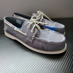 NWOT Sperry Boys/Kids Gray/Blue Boat Shoes / Loafers Size 5M Style 61394 - Picture 1 of 9