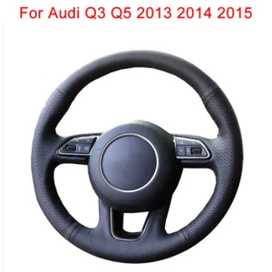Customized DIY Car Steering Wheel Cover For Audi Q3 Q5 Wheel Wrap Hand Sewing - Picture 1 of 6