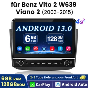 Für Mercedes-Benz Viano W639 2004-2014 Navi 6GB+128GB Android 13 Autoradio GPS - Bild 1 von 15