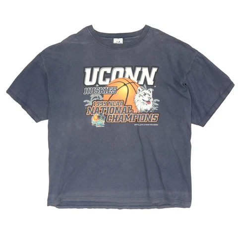 Vintage UConn Huskies March Madness Final Four Champs T-Shirt 2XL 1999 90s NCAA Cover