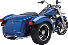 909-Twin Chrome Dual Slip On Exhaust Cobra 6302 Harley Freewheeler FLRT