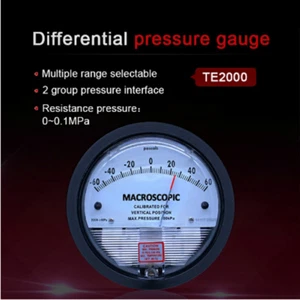 TE2000 Differential Pressure Gauge 100kPa Resistance Pressure Accuracy of Choice - Picture 1 of 22