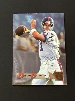 1995 Fleer Metal Dave Brown #124 New York Giants (Q) - Image 1 of 2