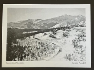 POSTCARD COLORADO ROLLINS PASS- RAILS ABOVE TIMBERLINE, YANKEE DOODLE LAKE -REPR - Picture 1 of 2