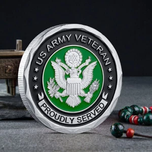 Collectible Challenge Commemorative Coin US Proudly Served Military ARMY VETERAN - Picture 1 of 4