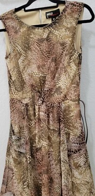 m60 miss sixty 无袖连衣裙 8 码,派对,精简,有趣,所有场合棕色。 — 第 1/4 张图片