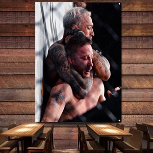 Boxing Fight Scene Wall Art Poster Banner Flag Fighting Gym Wall Decor Tapestry - Picture 1 of 5