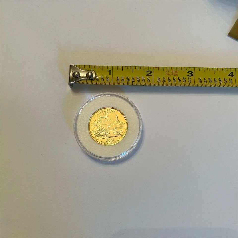 2006 Nebraska State Quarter 24K Gold Plated Denver Mint Uncirculated - Image 1 of 2