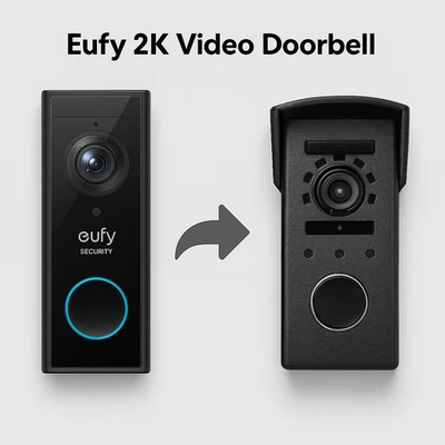FULL Enclosure/Protection Cover + WALL MOUNT FOR EUFY VIDEO DOORBELL 2K Homebase - Bild 1 von 4