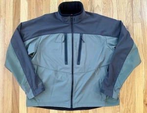 Simms Fishing Men’s XXL WindStopper Stretch Softshell Jacket Gray, Olive VGUC - Picture 1 of 10