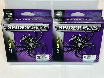 Spider Wire EZ Mono 20 фунтов прозрачный синий - 220 ярдов - 2 упаковки - Изображение 1 из 2