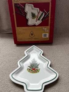 Pfaltzgraff Christmas Heritage Baum Teller Schale 10" Plätzchen Muffin Kuchen Süßigkeiten - Bild 1 von 5