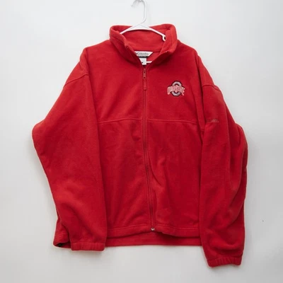 Columbia Ohio State Full Zip Fleece Jacket Men's XLarge XL Red - Image 1 of 4